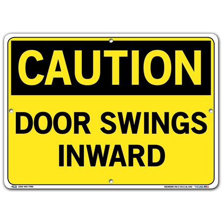Vestil Aluminum Sign, 10-1/2" H, 14-1/2" W, Aluminum, Rectangle, English, SI-C-55-C-AL-040 SI-C-55-C-AL-040
